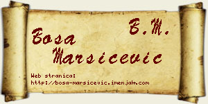 Bosa Maršićević vizit kartica
